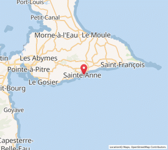 Map of Sainte-Anne, Guadeloupe