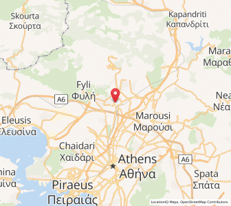 Map of Acharnés, Attica
