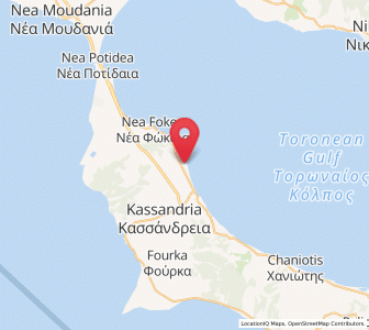 Map of Áfytos, Central Macedonia