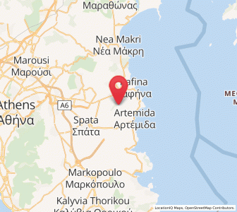 Map of Agia Kyriakií Spáton, Attica