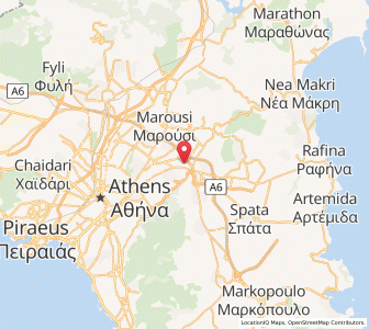 Map of Agía Paraskeví, Attica