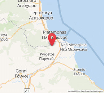 Map of Aigáni, Thessaly