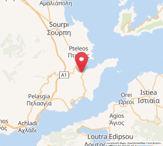 Map of Akhíllio, Thessaly