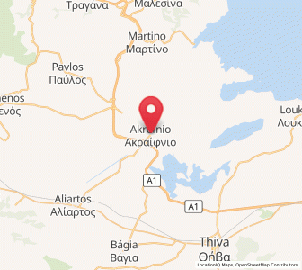 Map of Akraifnía, Central Greece