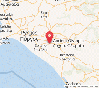 Map of Alfeioúsa, West Greece