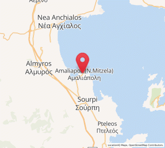 Map of Amaliapolis, Thessaly