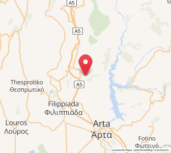 Map of Ammótopos, Epirus