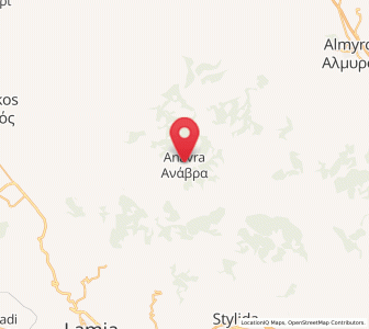 Map of Anávra, Thessaly