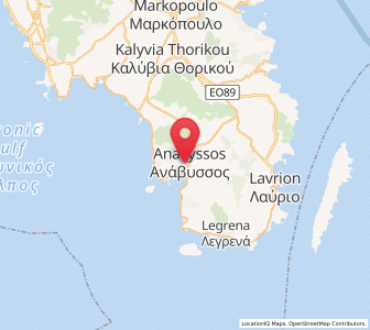 Map of Anávyssos, Attica