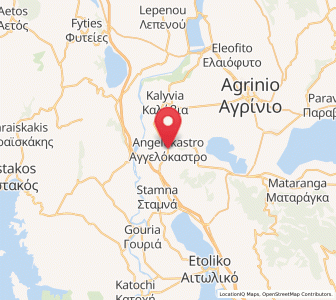 Map of Angelókastro, West Greece