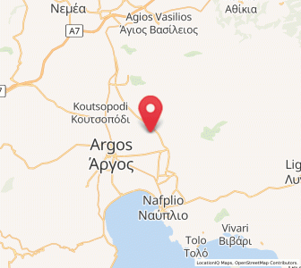 Map of Anífion, Peloponnese