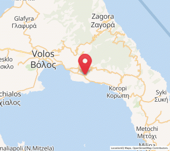 Map of Áno Lekhónia, Thessaly
