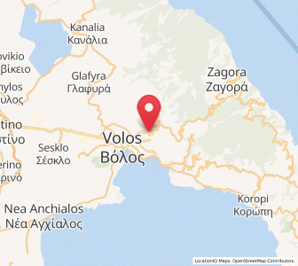 Map of Áno Vólos, Thessaly