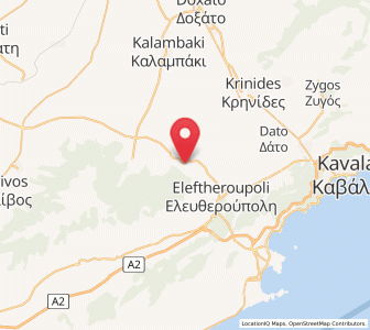 Map of Antifílippoi, East Macedonia and Thrace
