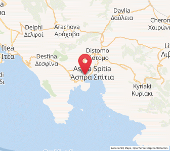 Map of Antikyra, Central Greece