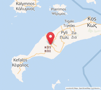 Map of Antimácheia, South Aegean