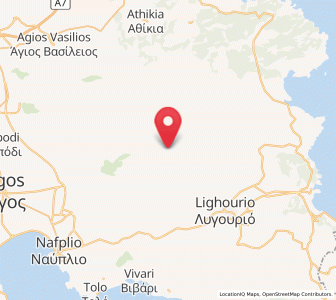Map of Arakhnaíon, Peloponnese