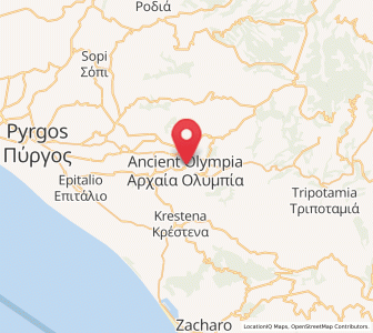 Map of Olympie, West Greece