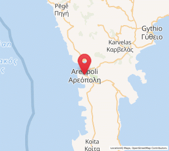 Map of Areópoli, Peloponnese