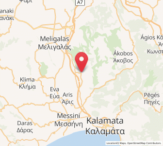 Map of Arfará, Peloponnese