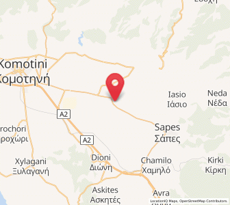 Map of Arísvi, East Macedonia and Thrace