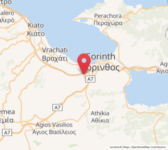 Map of Arkhaía Kórinthos, Peloponnese