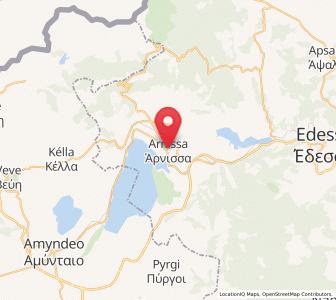 Map of Árnissa, Central Macedonia