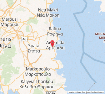 Map of Artémida, Attica