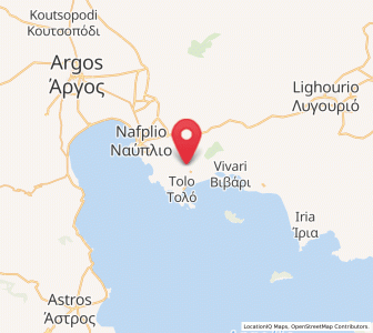 Map of Asíni, Peloponnese