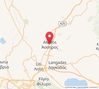 Map of Ássiros, Central Macedonia