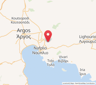 Map of Áyios Adhrianós, Peloponnese
