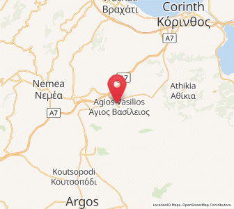 Map of Áyios Vasílios, Peloponnese