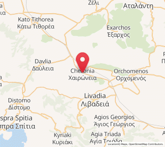 Map of Chairóneia, Central Greece