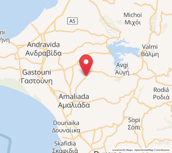 Map of Chávari, West Greece
