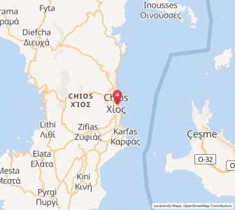 Map of Chios, North Aegean