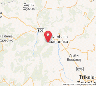 Map of Diáva, Thessaly