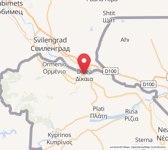 Map of Díkaia, East Macedonia and Thrace