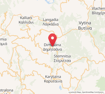 Map of Dimitsána, Peloponnese
