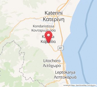 Map of Díon, Central Macedonia