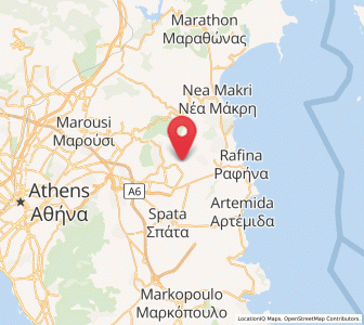 Map of Dióni, Attica