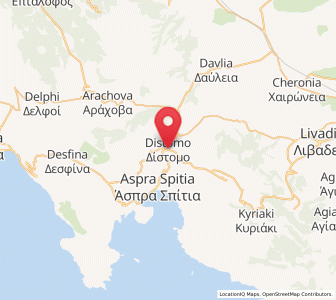 Map of Dístomo, Central Greece