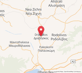 Map of Dravískos, Central Macedonia