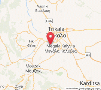 Map of Droseró, Thessaly