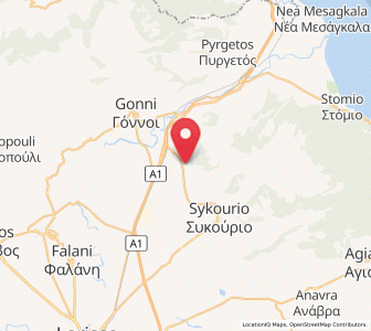Map of Eláteia, Thessaly