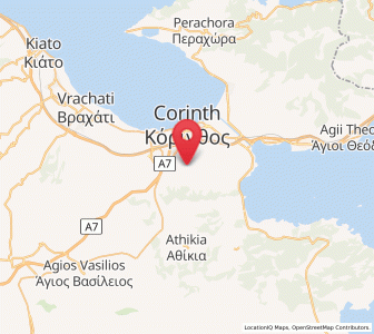 Map of Examília, Peloponnese
