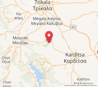 Map of Fanári, Thessaly
