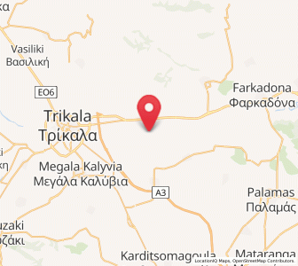 Map of Faneroméni, Thessaly