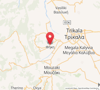 Map of Fíki, Thessaly
