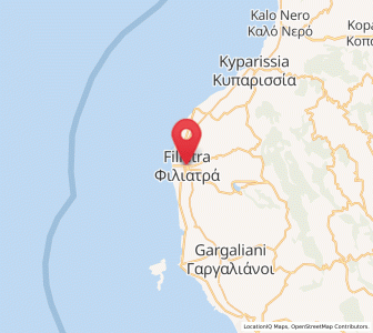 Map of Filiatrá, Peloponnese