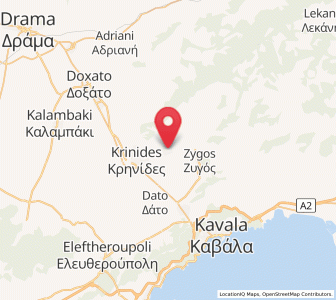 Map of Fílippoi, East Macedonia and Thrace